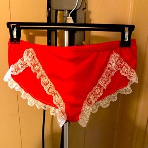 Sexy Sheer Red Panties With Lace